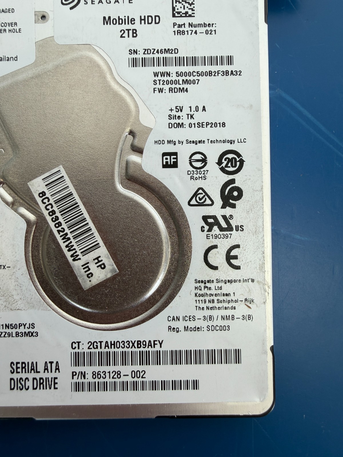 **READ** 2TB Thin Hard Drive 2.5" 7mm SATA Seagate Mobile HDD ST2000LM007 - Image 2
