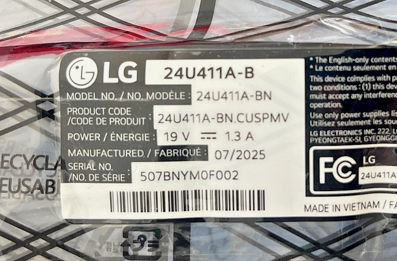LG 24U411A-B REPLACEMENT MONITOR MAIN BOARD - Image 2