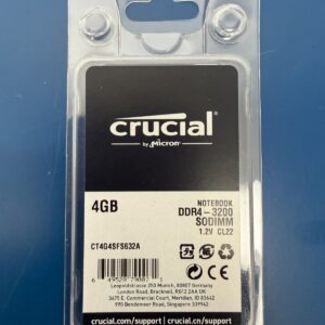 Crucial 4GB DDR4 3200MHz PC4-25600 Laptop SODIMM Memory Ram CT4G4SFS632A.4FE1