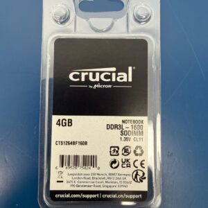 Crucial 4GB SO-DIMM DDR3L 1600 (PC3L 12800) Laptop Memory Model CT51264BF160B