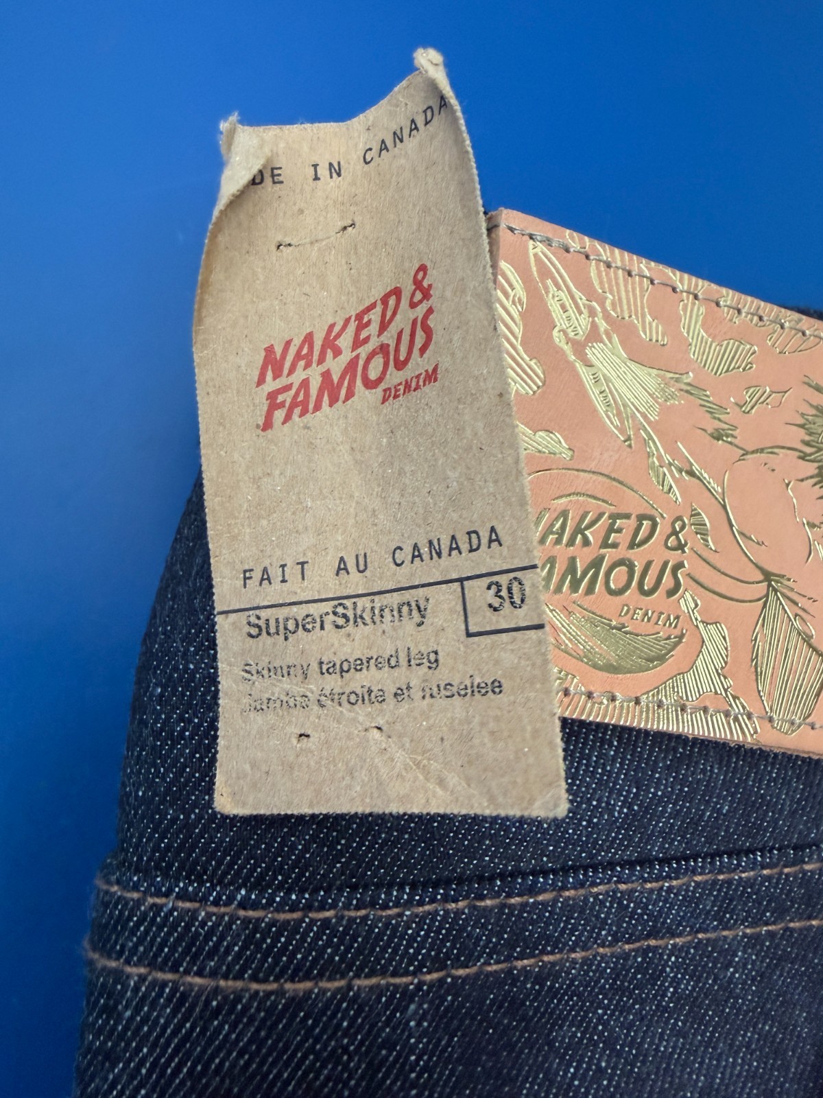Naked & Famous Denim Super Skinny Guy Chinese New Year Fire Monkey Size 30 - Image 3