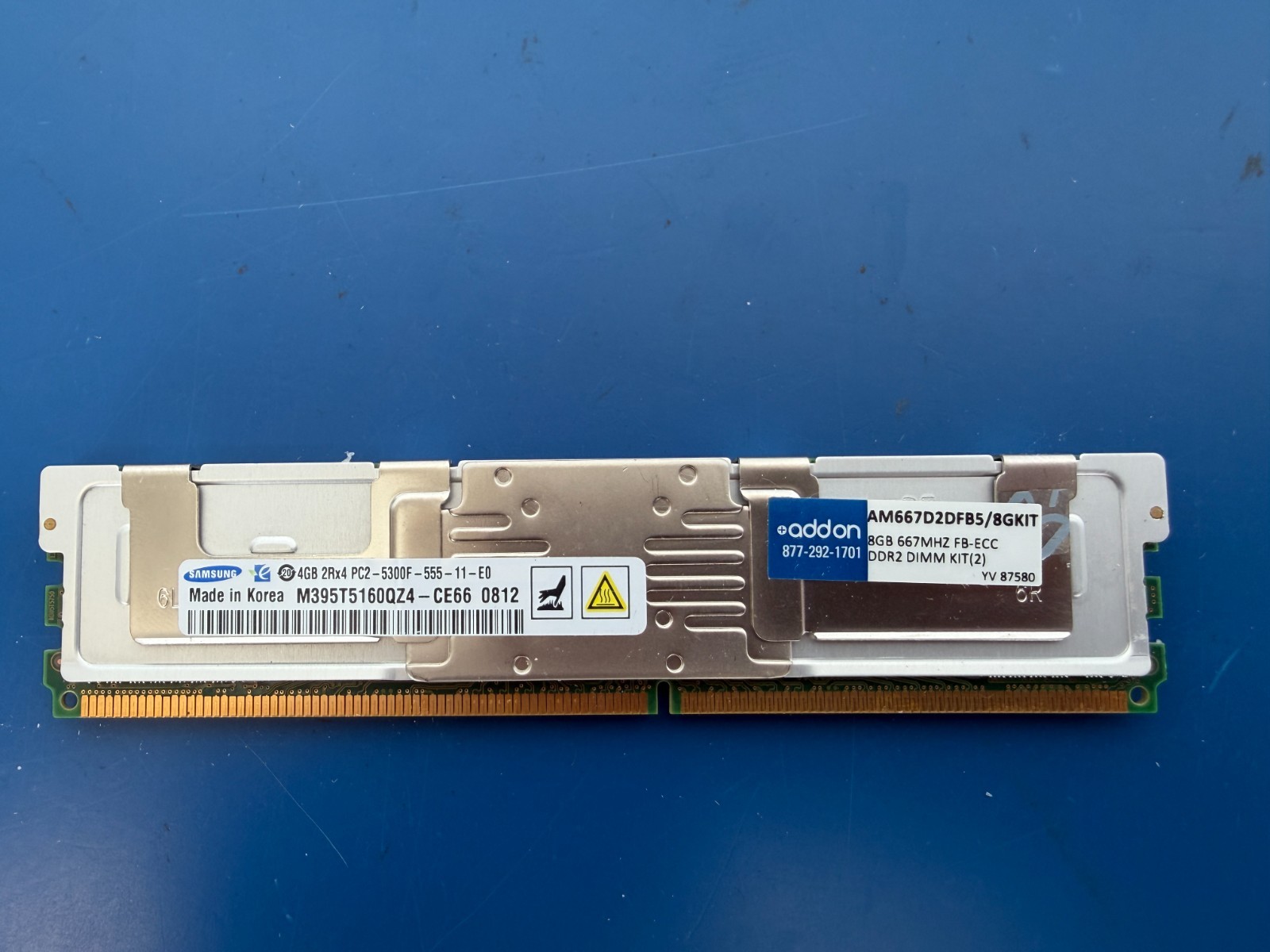 Samsung M395T5160QZ4-CE66 4GB 1x4gb Memory RAM PC2-5300F-555-11-E0 398708-061