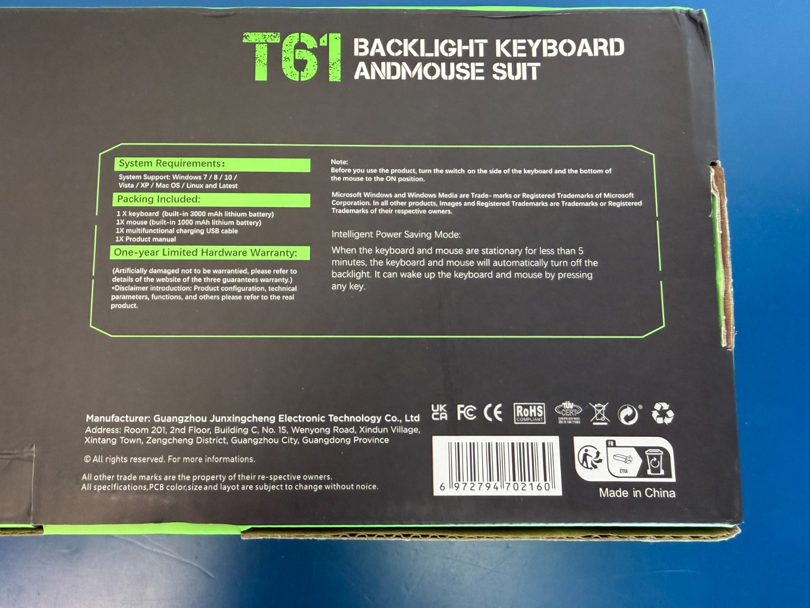 ZiYou Lang T60 mechanical keyboard & mouse combo & 20 backlight effects - Image 3