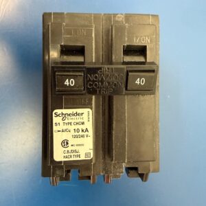 NEW SCHNEIDER ELECTRIC CHOM240CP 40 Amp Breaker Plug-in Used 240v CHOM Circuit