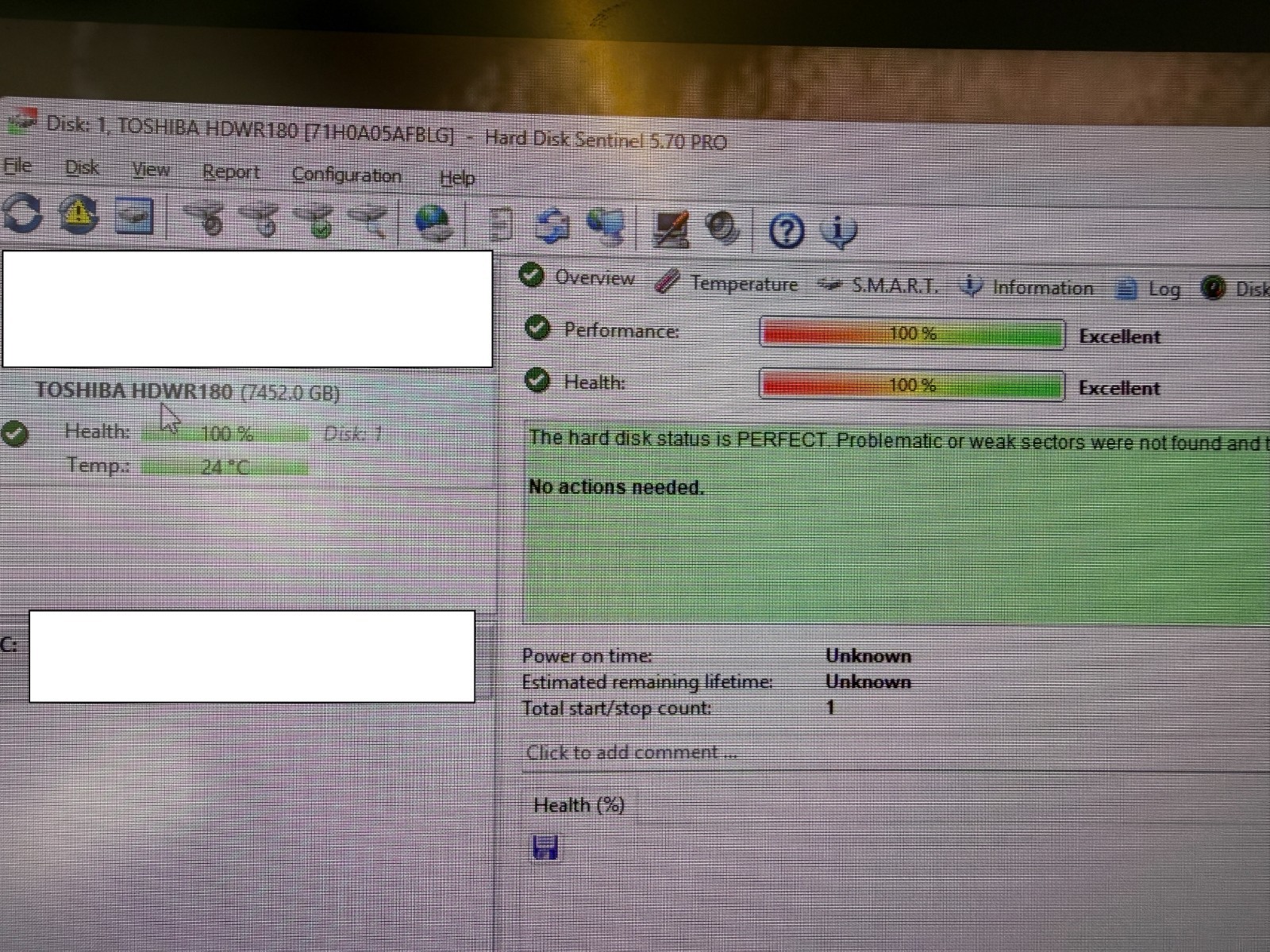 X300 HDWR180UZSVA P/N: HDETV11ZPA31 F/W: 0603 Toshiba 8TB Desktop HDD - Image 5