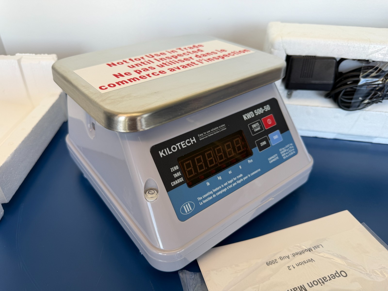 Kilotech KWD 500-50 50 lb x 0.02 lb Electronic Weighing Scale K853185