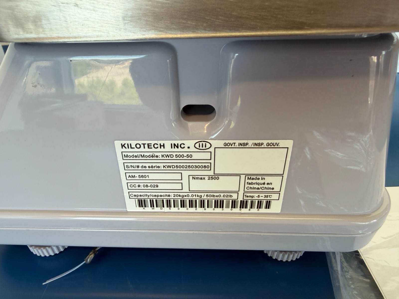 Kilotech KWD 500-50 50 lb x 0.02 lb Electronic Weighing Scale K853185 - Image 10