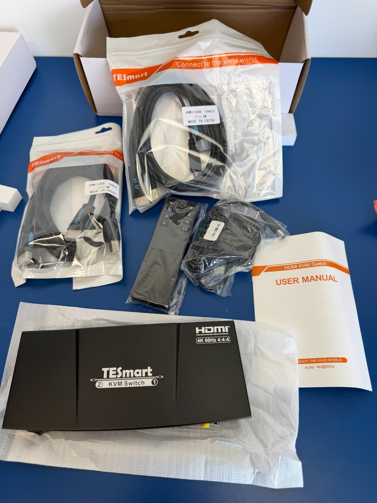 TESmart 2-Port in 1 port out KVM HDMI Switch HKS0201A1U 4K@60Hz - Image 4