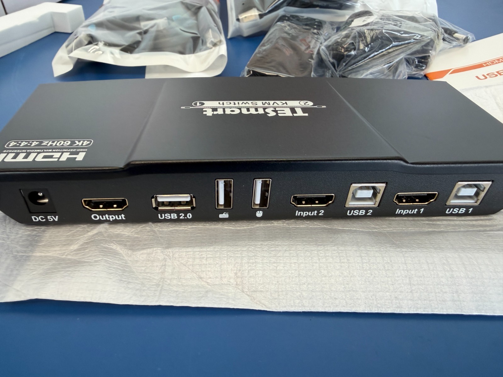 TESmart 2-Port in 1 port out KVM HDMI Switch HKS0201A1U 4K@60Hz - Image 5