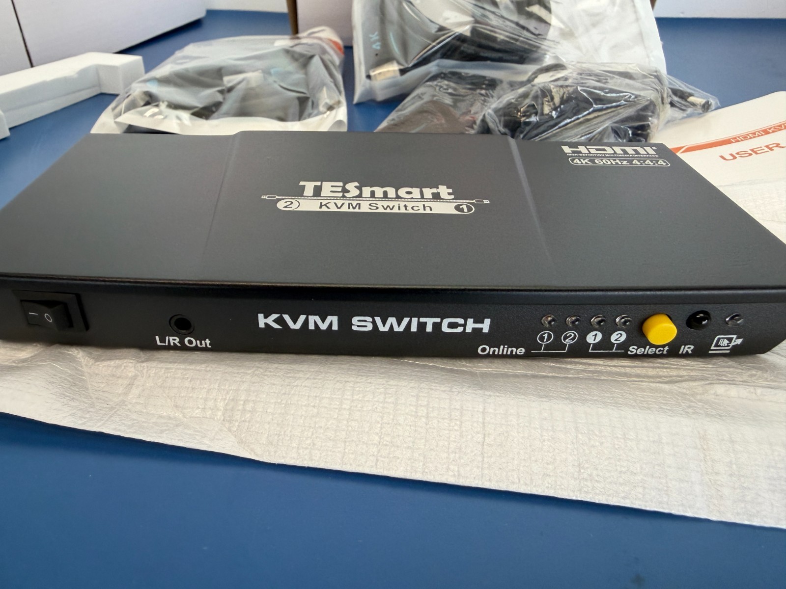 TESmart 2-Port in 1 port out KVM HDMI Switch HKS0201A1U 4K@60Hz - Image 7