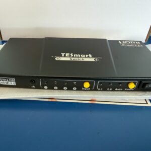 TESmart 4 in 1 out 4x1 HDMI Switch supports Ultra HD w remote HSW0401A1U Black