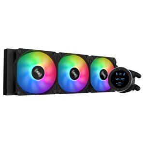SAMA SM360 LD  Black Adjustable Liquid Cooler LCD Display Screen with 3x120mm