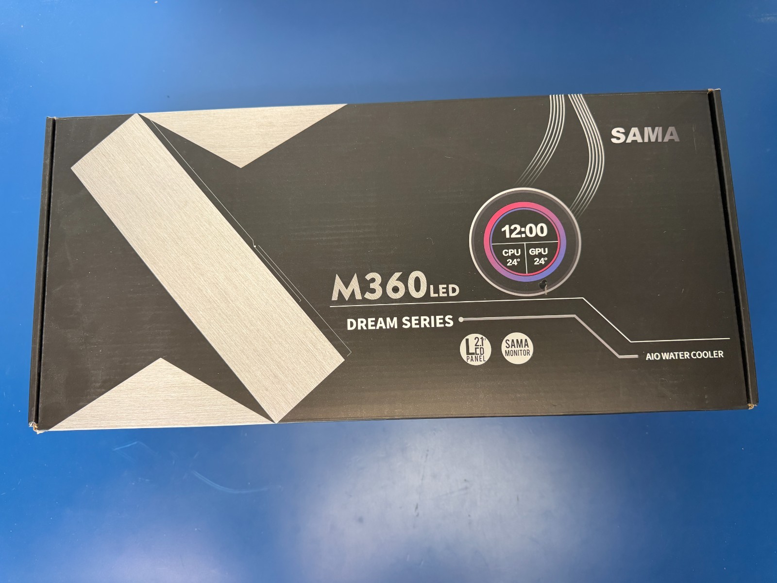 SAMA SM360 LD Black Adjustable Liquid Cooler LCD Display Screen with 3x120mm - Image 2