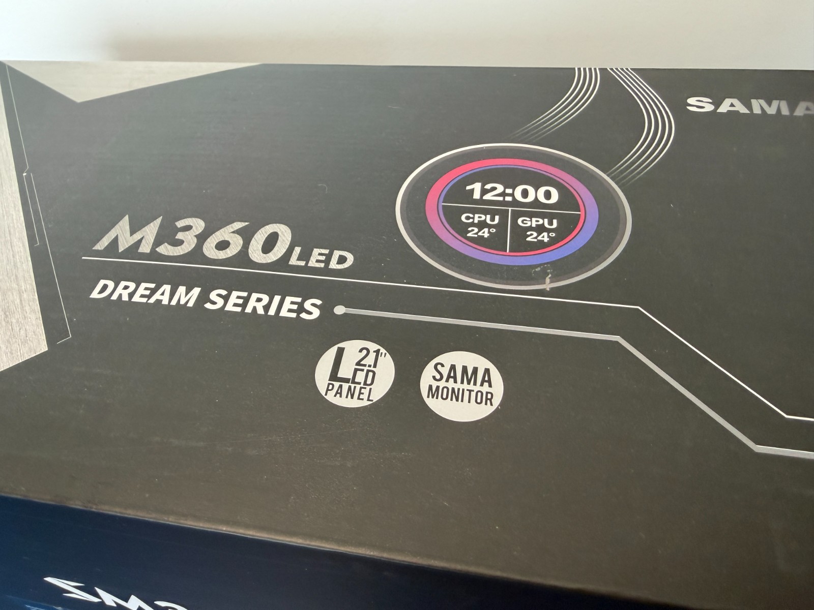 SAMA SM360 LD Black Adjustable Liquid Cooler LCD Display Screen with 3x120mm - Image 3