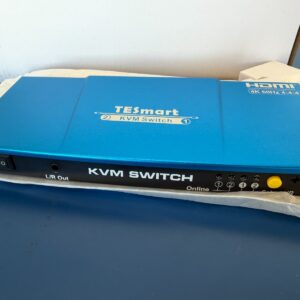 TESmart 2-Port in 1 port out KVM HDMI Switch, HKS0201A1U 4K@60Hz Blue