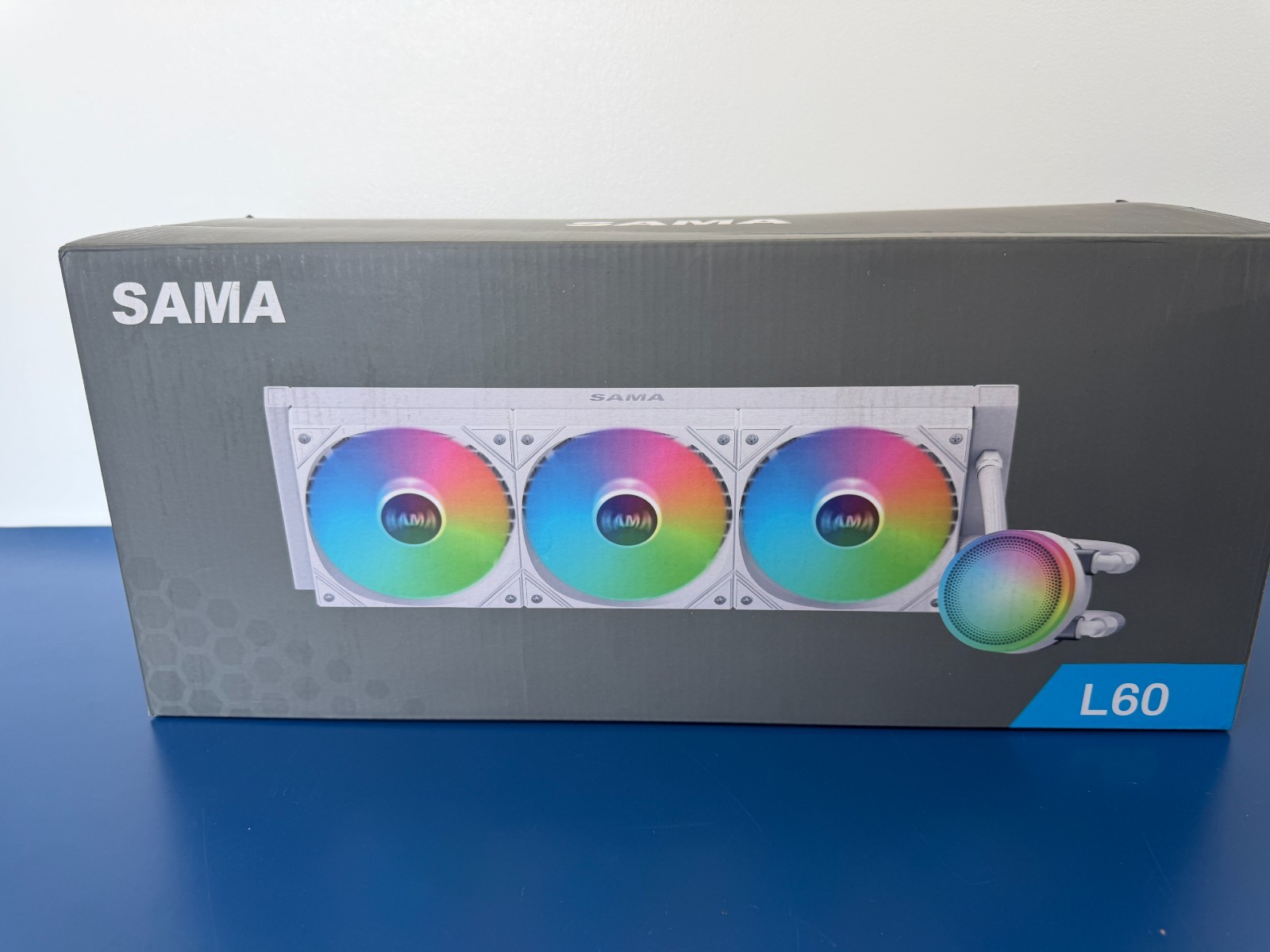 SAMA L60 WH CPU Liquid Cooler, AIO Cooler 360mm 4pin PWM Quiet Fans White - Image 2