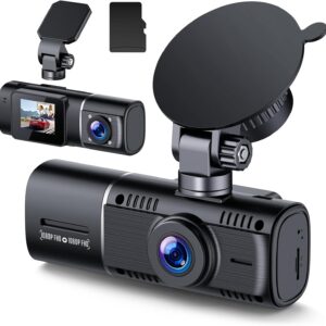 1080P Dual Dash Cam with IR Night Vision, Parking Monitor, 32GB SD Card