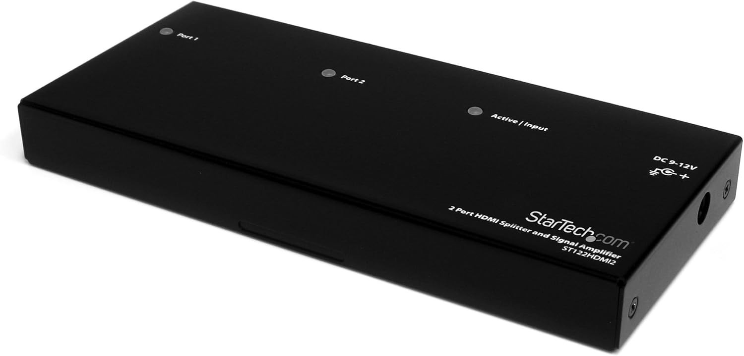 StarTech.com ST122HDMI2 2 Port High Speed HDMI Video Splitter Signal amplifier