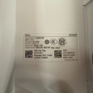 Dell S2425H 24 in  Full HD Ips Led 100Hz Monitor