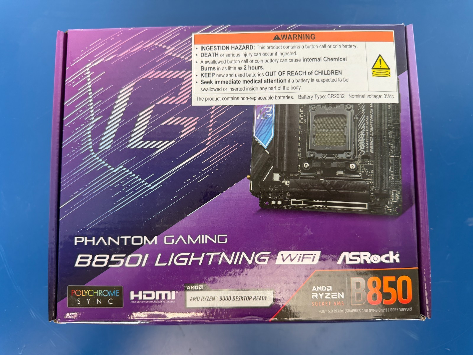 ASRock AMD B850i Lightning WiFi 6E Socket AM5 Ryzen 9000/8000/7000 Series DDR5