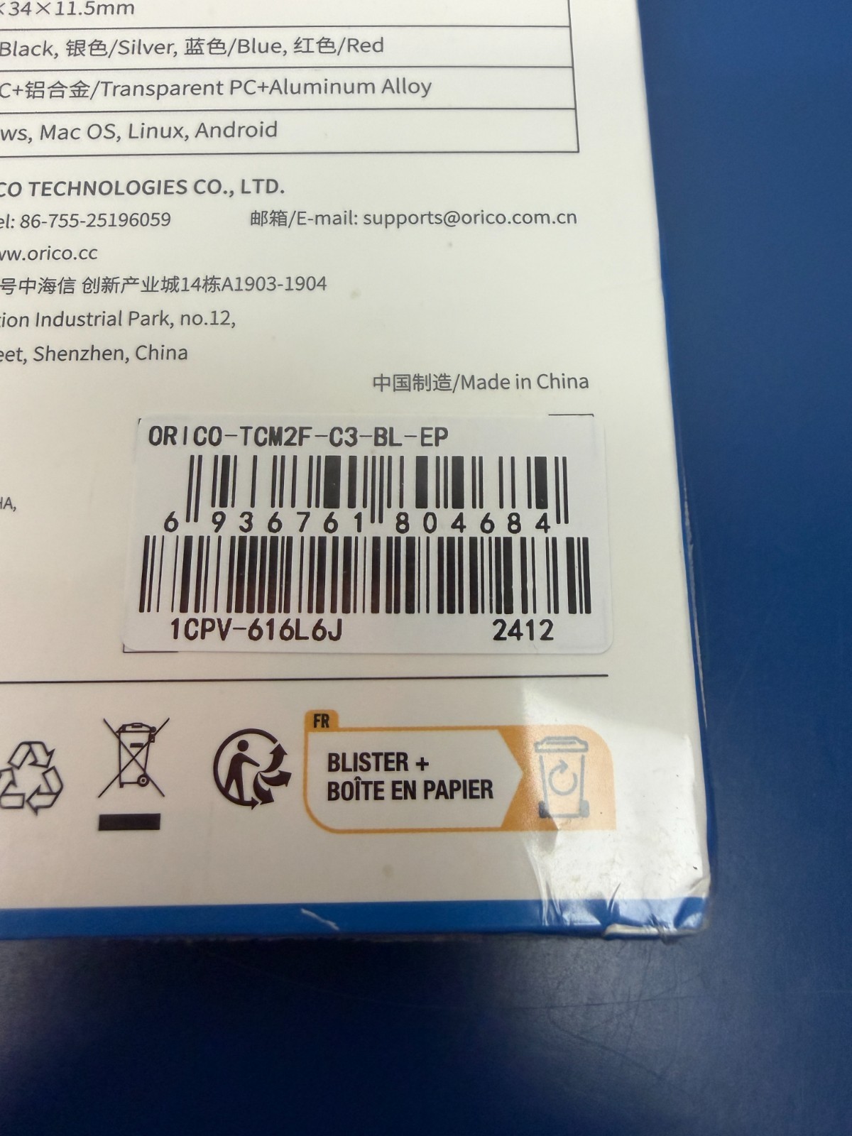 Rack SSD Orico TCM2F-C3 USB3.1 SATA M.2 transparent - Image 6