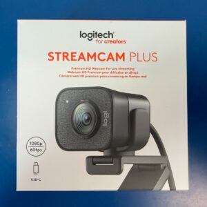 New Logitech StreamCam Plus Webcam (Graphite) 960-001280 with Tripod Mount