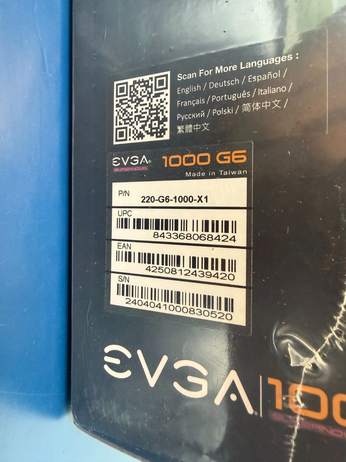EVGA 1000 G6, 80 Plus Gold 1000W, Fully Modular, Eco Mode with FDB Fan Japan Cap - Image 3