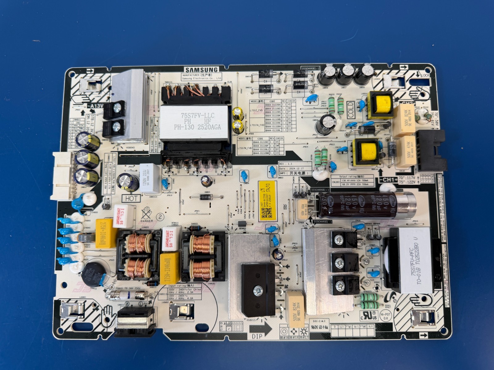 BN44-01339B Samsung PSU Board for Television power supply BN44-01339 UN75U7900FF
