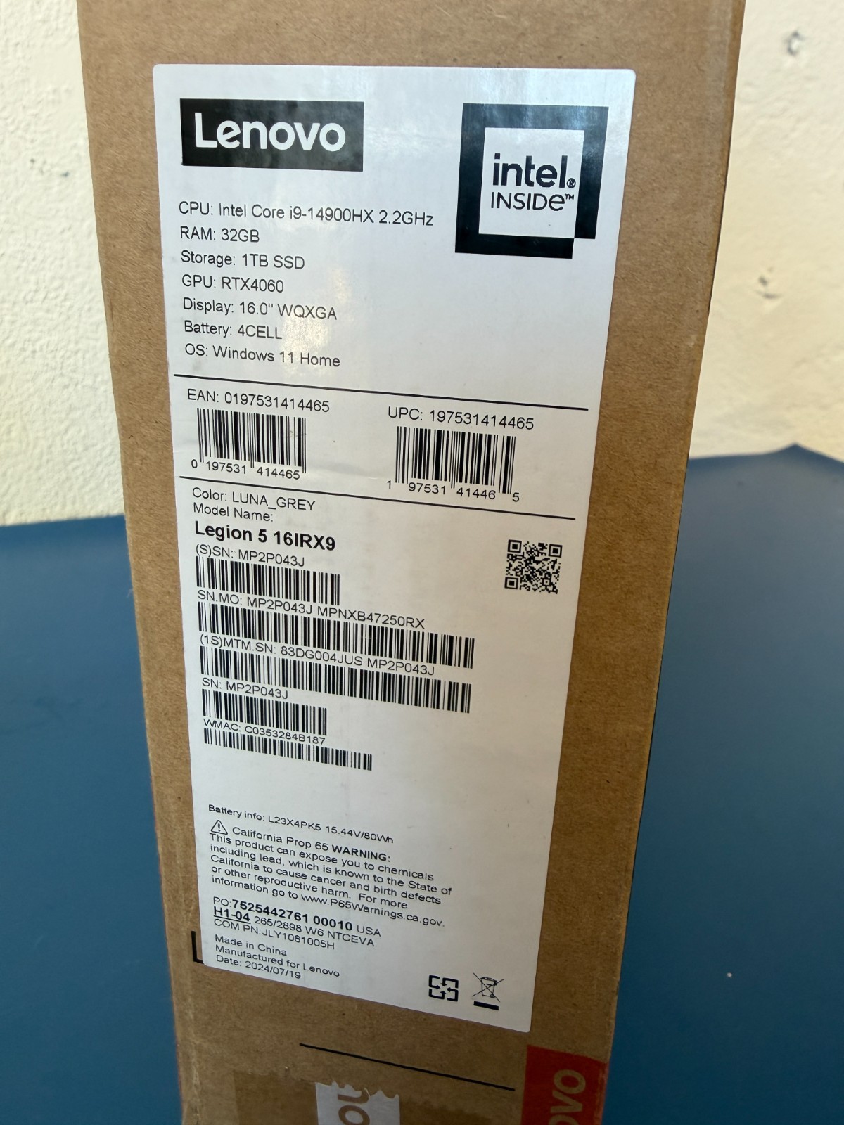 *READ*Lenovo Legion 5 16IRX9 16" 2560x1600 i9-14900HX 32GB 1TB SSD RTX 4060 W11H - Image 19