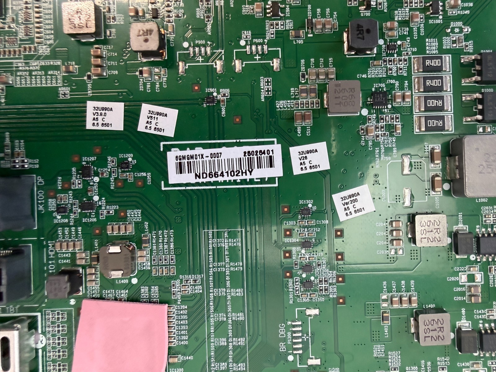 LG monitor main board replacement for 32U990A EAX01898101 (1.5) + button + fan - Image 2