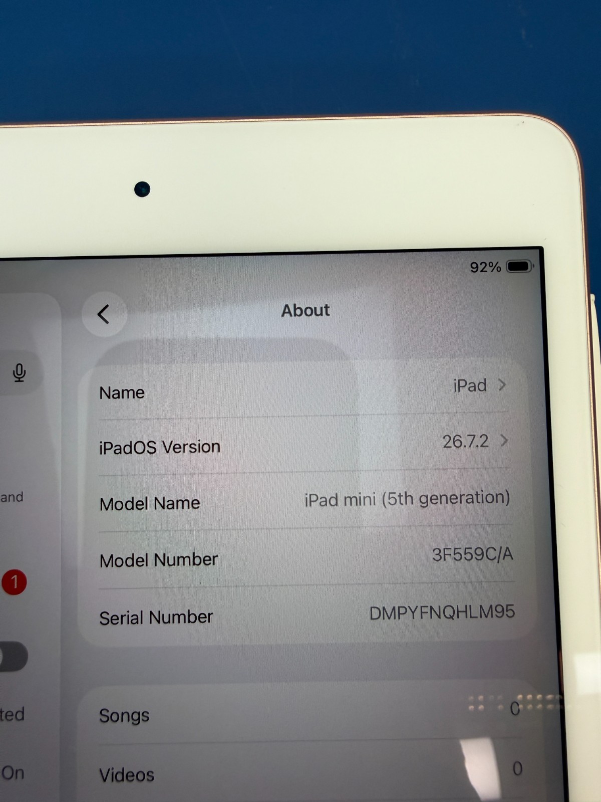 Apple iPad Mini 5th gen A2133 3F559V/A 7.9'' 64GB Gold (Wi-Fi) - Image 11