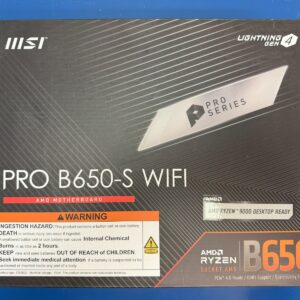 MSI PRO B650-S WIFI AM5 AMD B650 Ryzen 7000 8000 9000 DDR5 x16 slot  Wi-Fi 6E